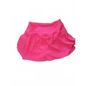 New Yogalicious Women's Pink Athletic Skirt with Built-in Shorts